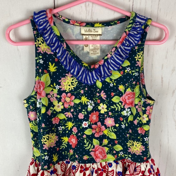 Matilda Jane Ferris Wheel green red girls dress 6 - Picture 3 of 7